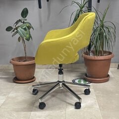 Store Çalışma Sandalyesi Sarı - Krom