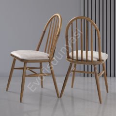 Eyfel Modern Döşemeli Ahşap Sandalye