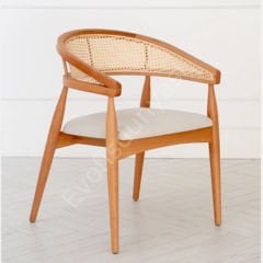 Chery Hasırlı Ahşap Sandalye