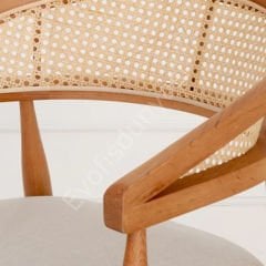 Chery Hasırlı Ahşap Sandalye