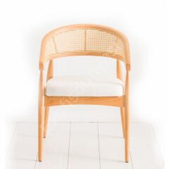 Chery Hasırlı Ahşap Sandalye Natural