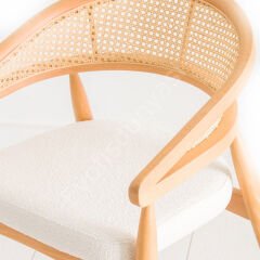 Chery Hasırlı Ahşap Sandalye Natural