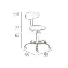 Konsol Sırtlı Krom Ayaklı Bar Sandalyesi Siyah