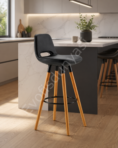 Mark Ahşap Ayaklı Bar Sandalyesi