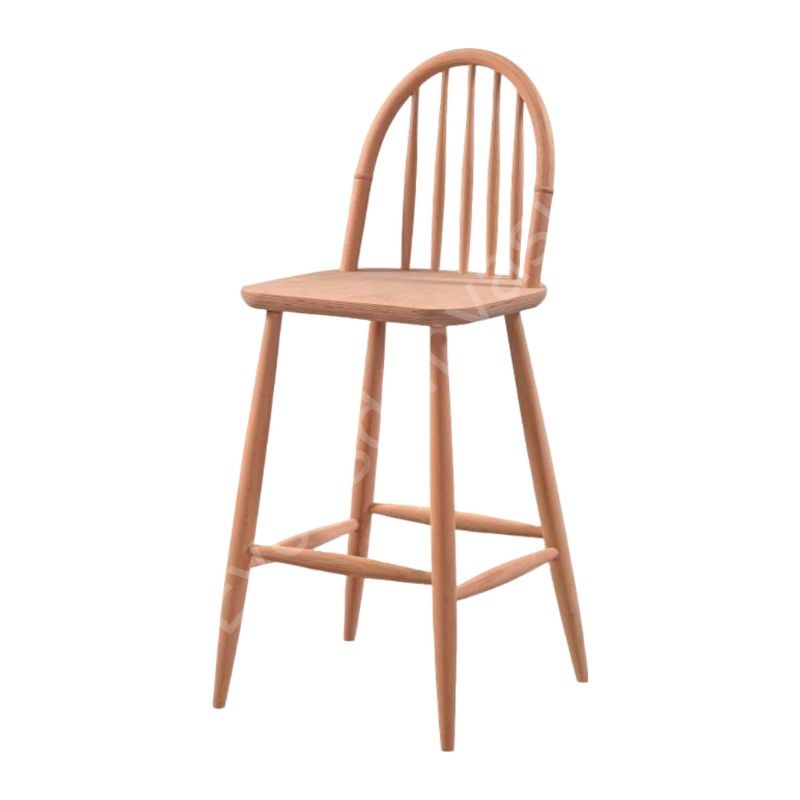 Eyfel Ham Ahşap Bar Sandalyesi 65 cm