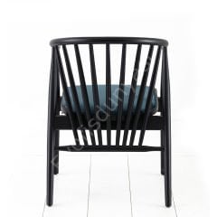 Kerasus Ahşap Sandalye Siyah Lake