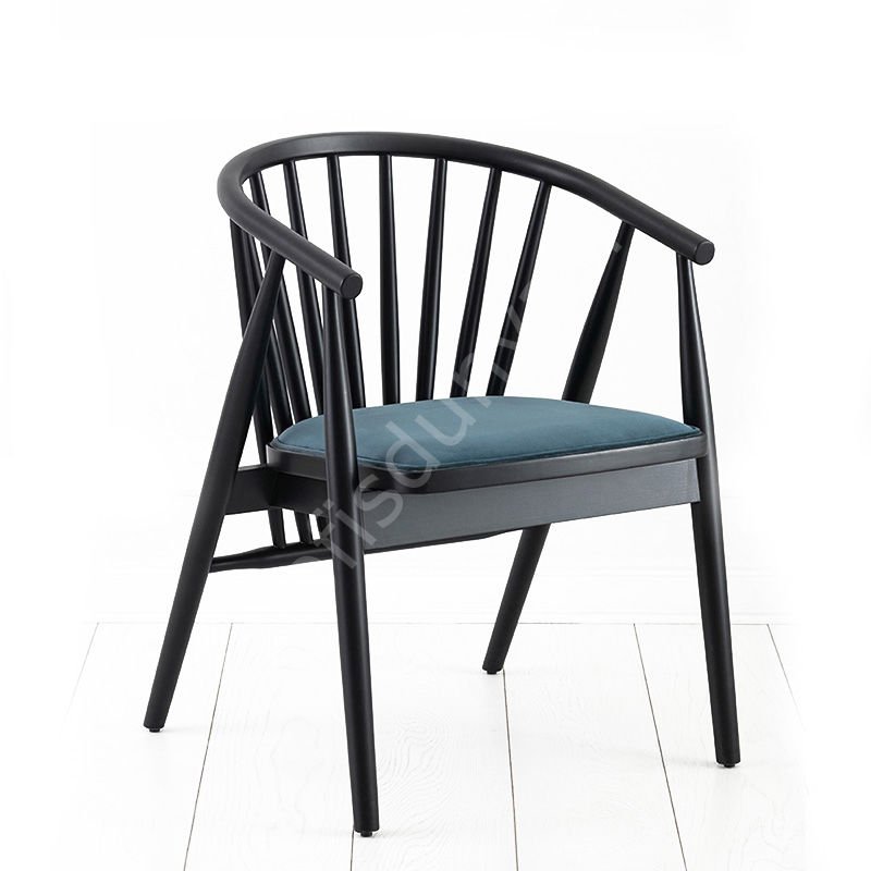 Kerasus Ahşap Sandalye Siyah Lake