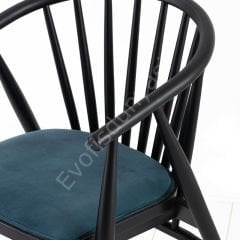 Kerasus Ahşap Sandalye Siyah Lake