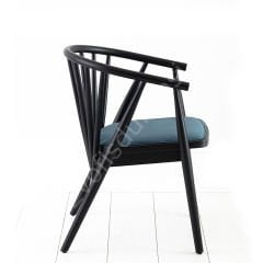 Kerasus Ahşap Sandalye Siyah Lake