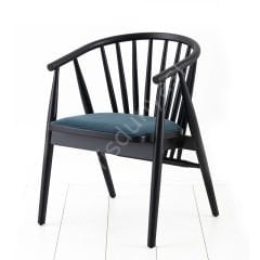 Kerasus Ahşap Sandalye Siyah Lake