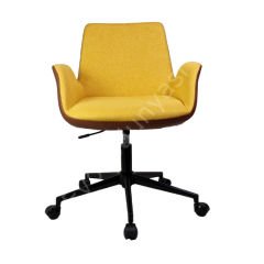 Begüm Çift Renk Çalışma Koltuğu Kahve Sarı - Siyah Boya