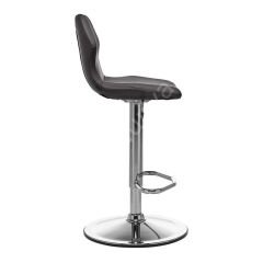 High Bar Sandalyesi Siyah Deri