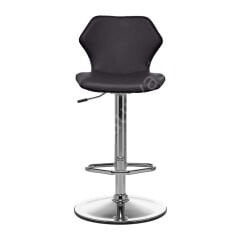 High Bar Sandalyesi Siyah Deri