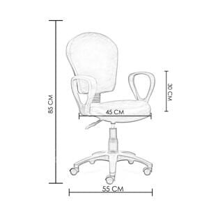 Soft Plastik Ayaklı Çalışma Koltuğu