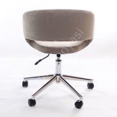 Ciro Çalışma Sandalyesi Krem Kumaş - Krom