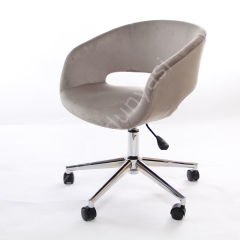 Ciro Çalışma Sandalyesi Krem Kumaş - Krom