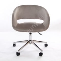 Ciro Çalışma Sandalyesi Krem Kumaş - Krom