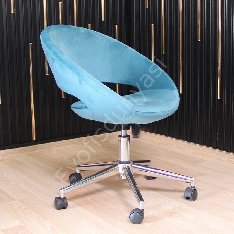 Song Çalışma Koltuğu Turkuaz - Krom