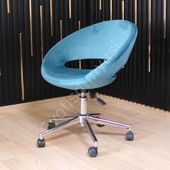 Song Çalışma Koltuğu Turkuaz - Krom