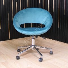 Song Çalışma Koltuğu Turkuaz - Krom