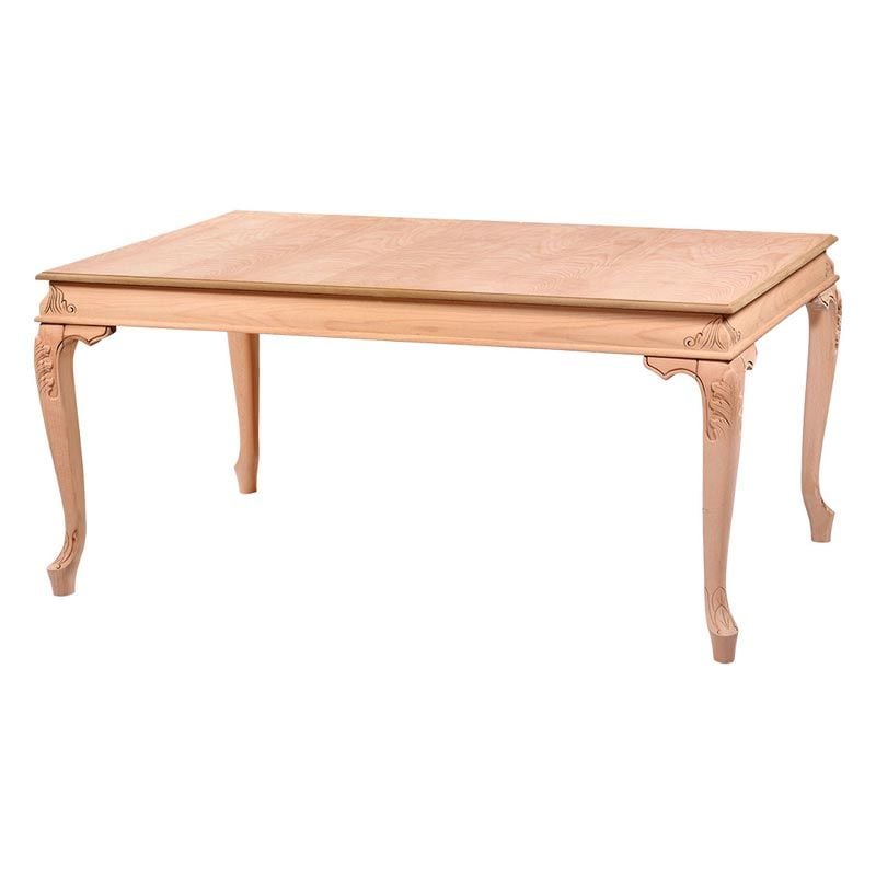 Ham Bombeli Oymalı Ahşap Yemek Masası 170'lik