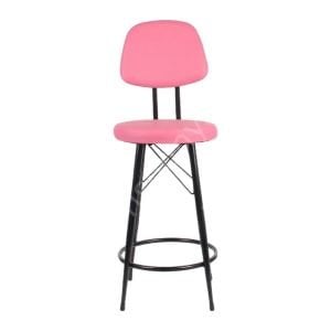 Ekom Metal Bar Sandalyesi Pembe