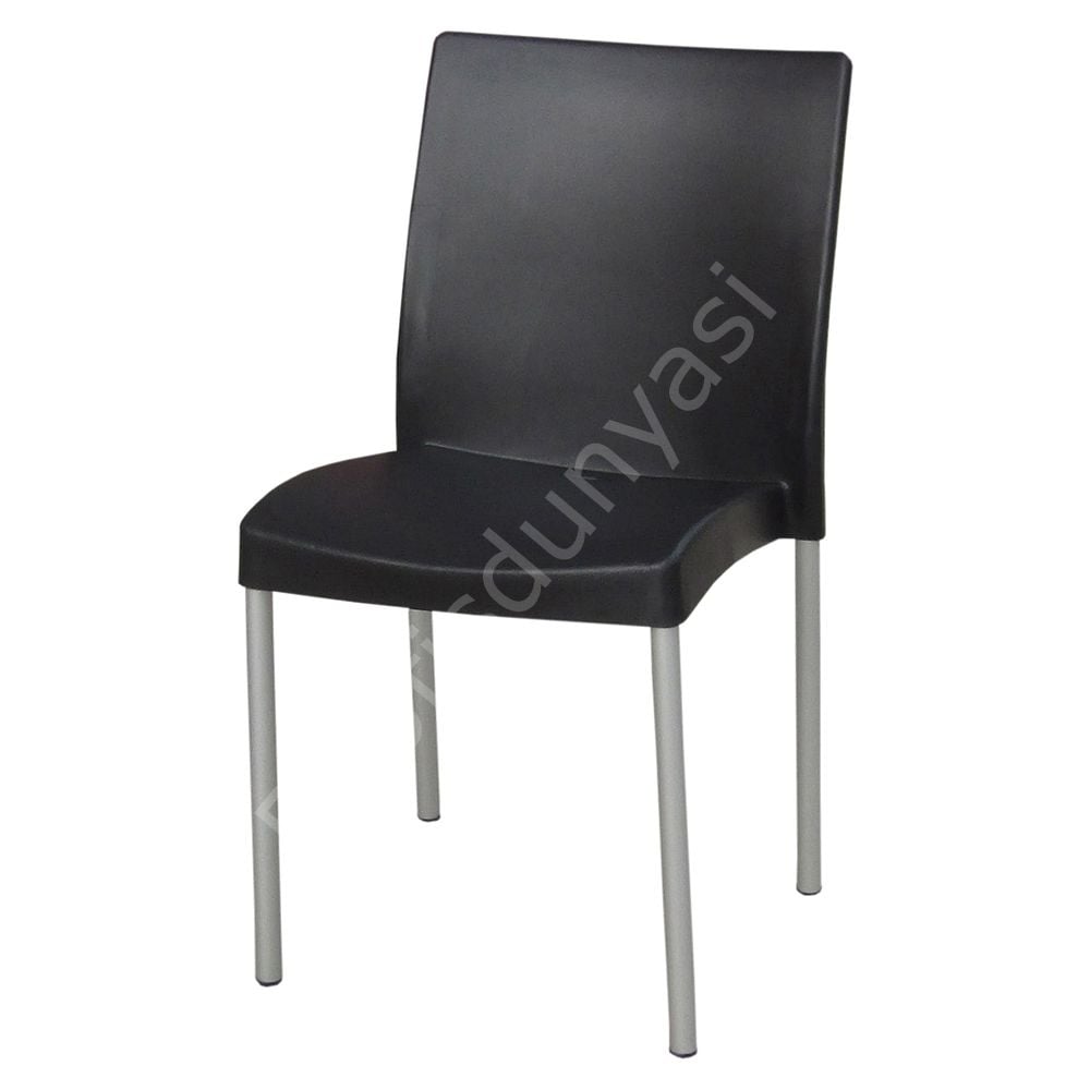 Fox PP Plastik Sandalye Siyah