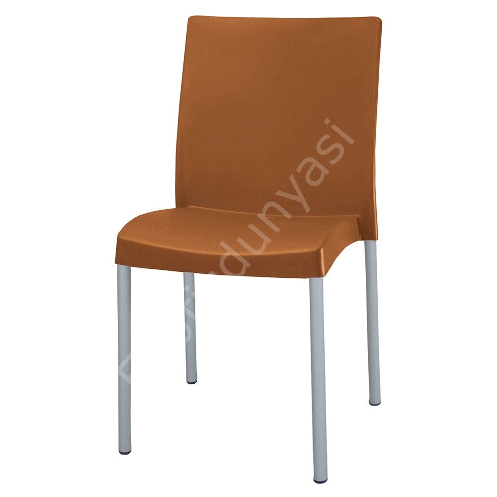 Fox PP Plastik Sandalye Kahve