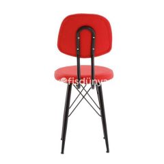Eko Metal Ayaklı Cafe Sandalyesi Kırmızı