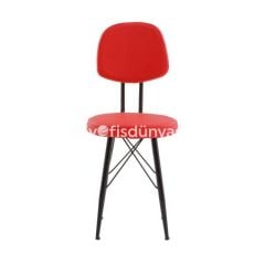 Eko Metal Ayaklı Cafe Sandalyesi Kırmızı