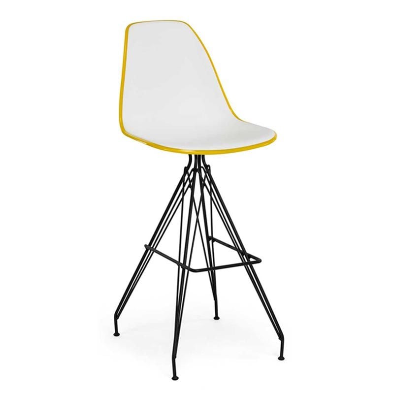 Veos PP Eyfel Boyalı Ayaklı Bar Sandalyesi Sarı