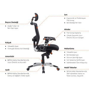 Evo X Pro Fileli Yönetici Koltuğu